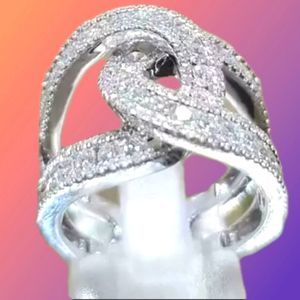 925 Sterling Silver Women's White Sapphire Ring - Jewelry Diamonds